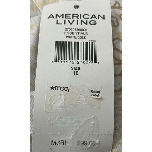 AMERICAN LIVING SLEEVELESS A-LINE MIDI DRESS, WOMENS-16-IVORY GOLDTONE LACE, NWT - Picture 12 of 12